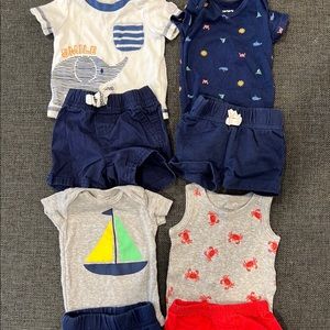 Bundle lot of 4 baby boy summer outfits newborn